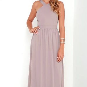 Air of Romance Taupe Maxi Dress